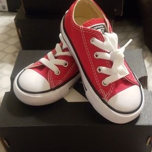Infant/Toddler red Converse All-Stars